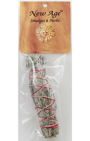 Small Blue Sage Smudge Stick 5" - Click Image to Close