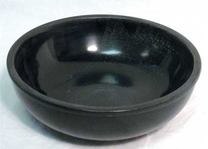 Large Black Stone Scrying Bowl - Click Image to Close