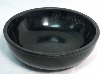 Large Black Stone Scrying Bowl