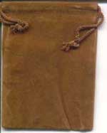 Brown Velveteen Bag (2 x 2 1/2) - Click Image to Close