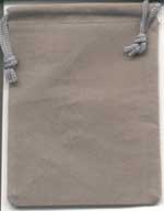 Gray Velveteen Bag (2 x 2 1/2) - Click Image to Close