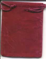 Burgundy Velveteen Bag (3 x 4) - Click Image to Close