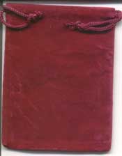 Burgundy Velveteen Bag (3 x 4)