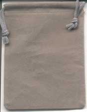 Grey Velveteen Bag (3 x 4) - Click Image to Close
