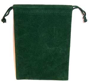 Green Velveteen Bag (4 x 5 1/2) - Click Image to Close
