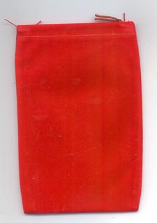 Red Velveteen Bag 4" by 5 1/2" - Click Image to Close