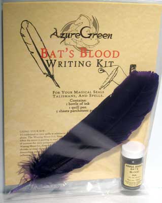 Bat`s Blood Writing Kit - Click Image to Close