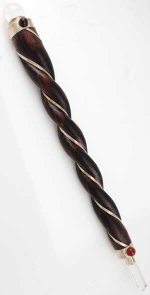Twisted Wood Healing Wand - Click Image to Close