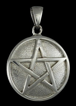 Solid Pentagram - Measures 1". - Click Image to Close
